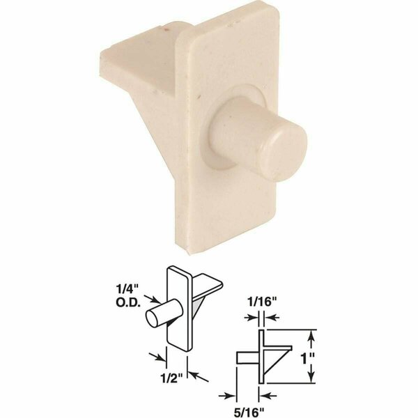 Keen 0.25 in. Plastic Shelf Support Peg, Beige, 12PK KE3854531